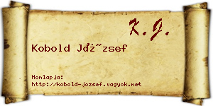 Kobold József névjegykártya